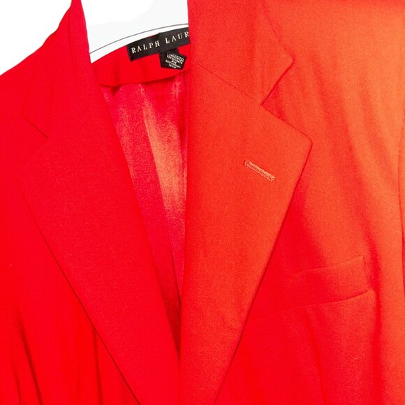 Ralph Lauren high end BLACK LABEL red blazer jacket 10 - Picture 3 of 4
